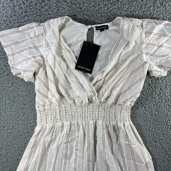 MEADOW RHODES JUMP SUIT WOMENS SMALL WHITE ROMPER ONE PIECE NWT NEW STRIPE *READ - Picture 6 of 14